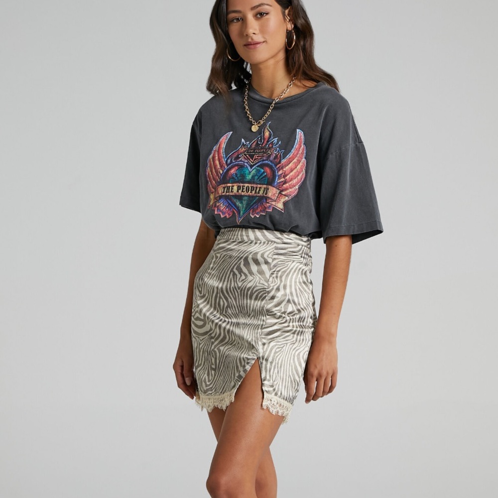 Showpo. Zebra Banba Skirt NWT